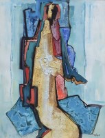 Lot 403 - Tadeusz Was, Figure, mixed media.