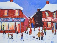 Lot 407 - Peter Chippendale, Snow scene, acrylic.