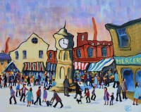 Lot 408 - Peter Chippendale, The Clock Tower, acrylic.