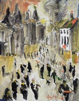 Lot 409 - Frederick J. England, Etruria Walk, Stoke-on-Trent, acrylic.