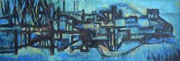 Lot 434 - Gomer Lewis, Promontory from Penarth Head, oil on board.