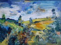 Lot 436 - J.L. Isherwood, Field of Worcester, oil on board.