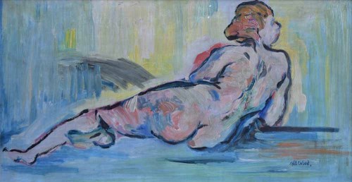 Lot 438 - J. L. Isherwood, Irene - Nude, oil on board.