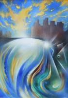 Lot 440 - David Wilde, One glorious early Conwy morning, acrylic.