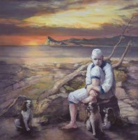 Lot 448 - Bohuslav Barlow, Brooding in Ibiza, oil on canvas.