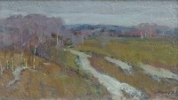 Lot 465 - Russian School, 20th century, Rural landscape, oil.