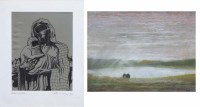 Lot 470 - Frank Bradley, Madonna, ink and another pastel (2).