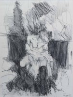 Lot 477 - Don McKinlay, Gillette Poses for Frenhofer, charcoal.