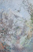 Lot 486 - Nan Heath, Roscamode Lane, watercolour.