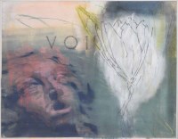 Lot 492 - Tom Wood, Voi, pigment, ink and graphite on paper.
