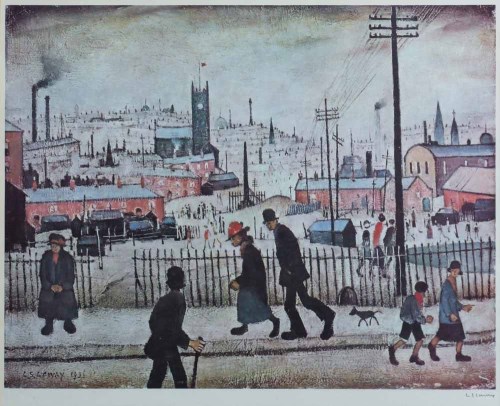 Lot 505 - After L.S. Lowry, View of a Town, signed print.