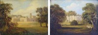 Lot 513 - English School, 19th century, Hornby Castle, North Yorkshire and Hornby Vicarage, oil (2).
