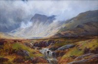 Lot 516 - J.H. Crossland, Near Dolwyddelan, North Wales, oil.