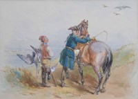 Lot 531 - J.F. Tayler, Hawking, watercolour.