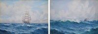 Lot 532 - Samuel J.M. Brown, Sail and Steam, watercolours (2).