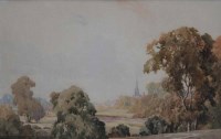 Lot 533 - Charles Harrington, Highgate from Hampstead Heath, watercolour.