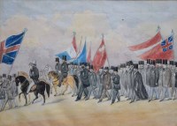 Lot 547 - Seven framed watercolour sketches by Kate Churchyard (7).