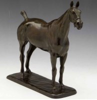 Lot 557 - Bronze figure of a horse.