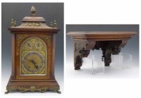 Lot 562 - 19th century German bracket clock.