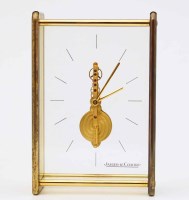 Lot 563 - Jaeger Le Coultre visible mantel clock.