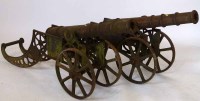 Lot 570 - Pair of cast iron cannons.