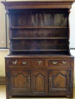 Lot 602 - George III oak dresser.