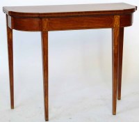 Lot 610 - Rosewood banded card table.