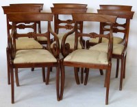 Lot 612 - Set of eight dining chairs, mahogany (6+2).