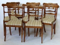 Lot 616 - Set of eight Regency simulated rosewood dining