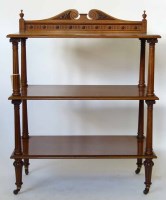 Lot 635 - Victorian oak three tier buffet.