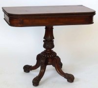 Lot 637 - Fold-over card table.