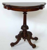 Lot 647 - Victorian fold-over card table.