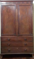 Lot 649 - George III linen press.