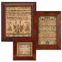 Lot 7 - Three woolwork samplers.