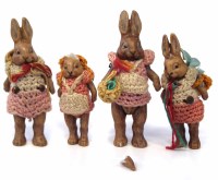 Lot 15 - Four Hertwig rabbits / dolls.