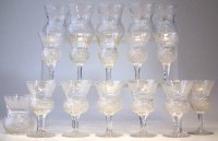 Lot 44 - Seventeen Edinburgh crystal thistle pattern
