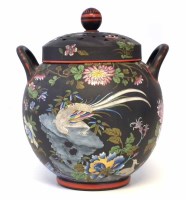 Lot 67 - Wedgwood black basalt pot pourri vase and cover