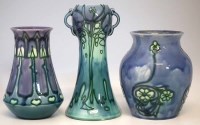 Lot 104 - Three Minton secessionist vases.