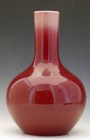 Lot 130 - Chinese flambe vase.