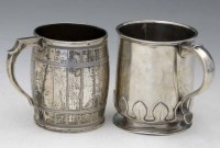 Lot 159 - Ollivant & Botsford silver christening mug and