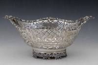 Lot 168 - Pierced silver basket.