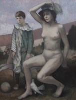 Lot 269 - Bohuslav Barlow, Mother in Grey, oil.
