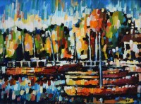 Lot 281 - Olivia Pilling, Leaves turning, the Lake District, acrylic.