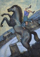 Lot 285 - Bohuslav Barlow, Overstretched, acrylic on paper.