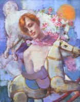 Lot 287 - Bohuslav Barlow, Laura - Memories, oil on canvas.