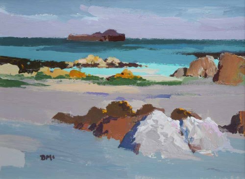Lot 306 - Donald McIntyre, Staffa, acrylic.