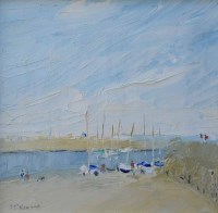 Lot 308 - John Honour, Yachts, Norfolk, oil.