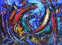 Lot 318 - David Wilde, Where The Wild Things Live, acrylic.