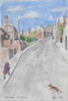 Lot 336 - Harold Riley, Dobcross, watercolour and ink.