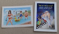 Lot 357 - A.J. Williams, Illustrations, saucy postcards (2).